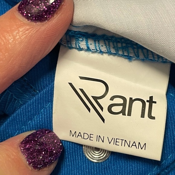 Rant Turquoise Medical Srubs pants with Moto design. Size XL - Picture 4 of 11